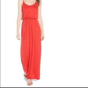 Red lush maxi dress